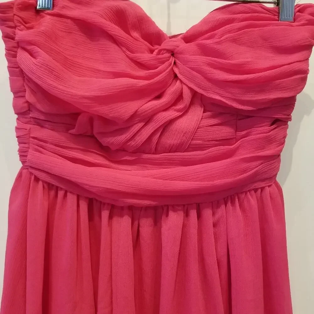 H&M Pink Strapless‎ Dress Hot Pink Party Dress Size 6